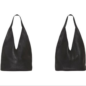 Vince Camuto Josie Hobo Leather Black Shoulder Bag